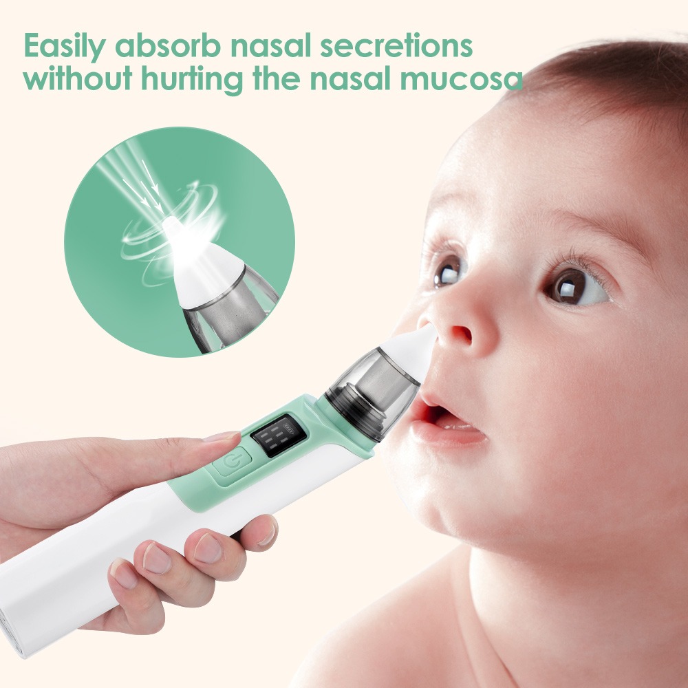 Rechargeable Baby Nose Cleaner Silicone Adjustable Suction Electric Child Nasal Aspirator Health Safety Convenient Low Noise